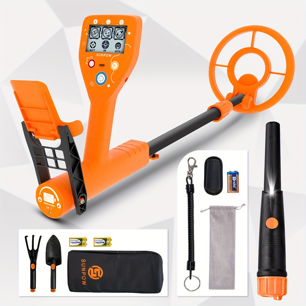 

Sunpow Young Metal Detector Kit With - Lightweight, Metal Detector With Cartoon Lcd, Multiple , Adjustable Rod, And Essential Accessories. All And Skill Levels. Bundle.