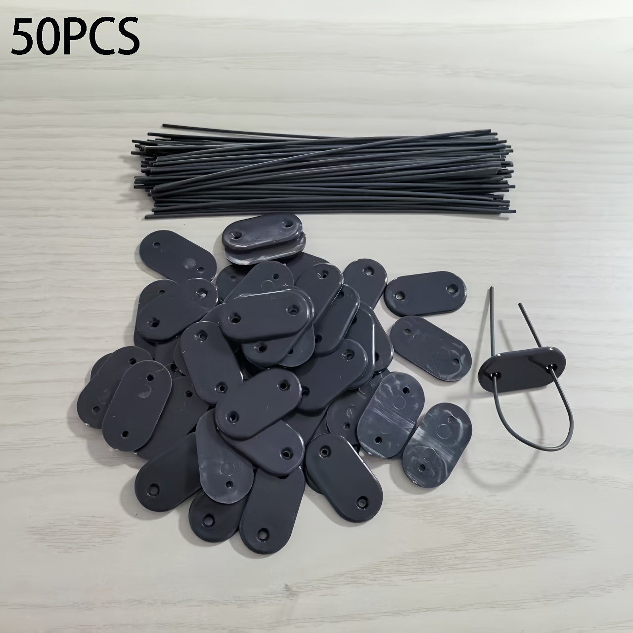 Image of 50pcs Outdoor Fence Privacy Screen, Reed Fence And Mat Fixing Kit