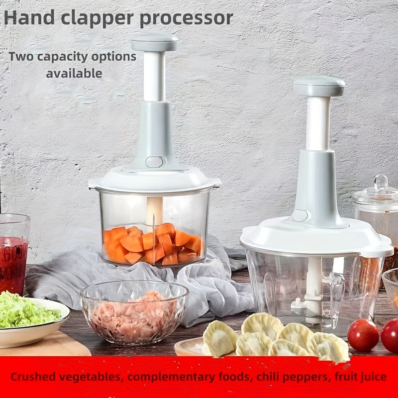 

Versatile Manual Food Chopper & Mixer - Perfect For Salads, Herbs, Garlic, Onions | Durable Polypropylene Kitchen Gadget Vegetable Slicer And Chopper