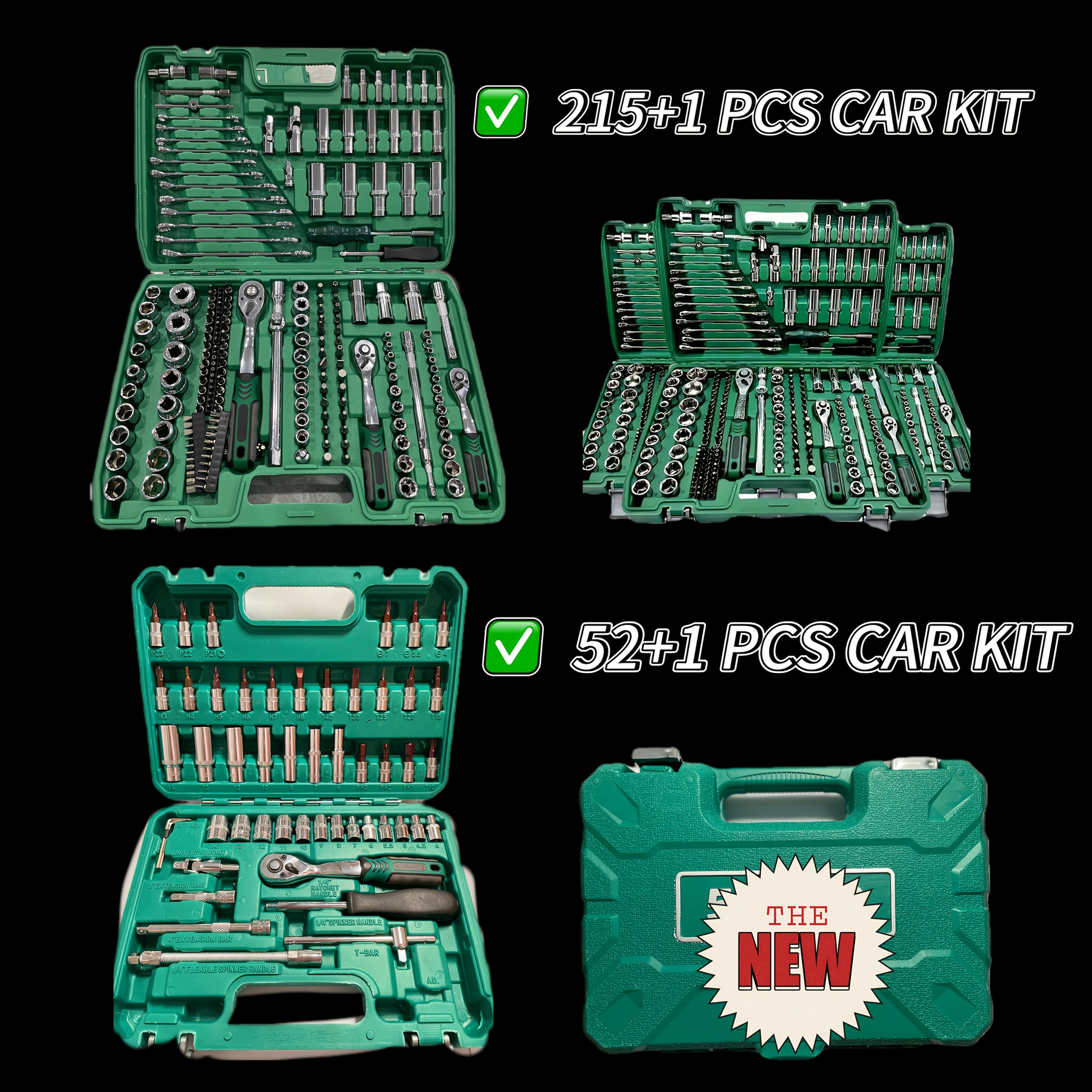 high end professional 215 1 or 52 1pc mechanic tool set   4 3 8 drive depth and standard sockets ratchet wrench set torque wrench mechanictool kits for auto parts repair and household mechanical tool kit for car bike repair tools