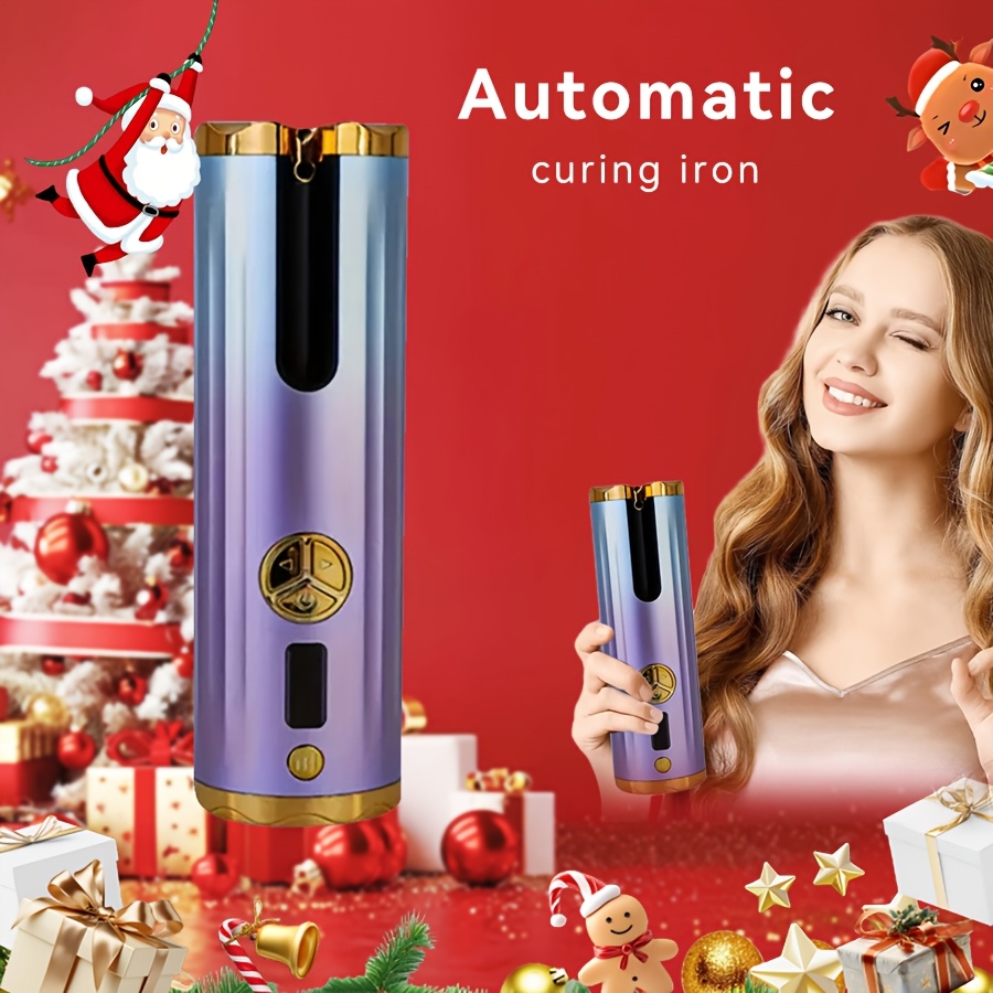 

Portable Automatic Hair Curler, Wireless Rechargeable Curling Iron Curling Iron Wand Curling Iron For Travel, Home And Gift For Women