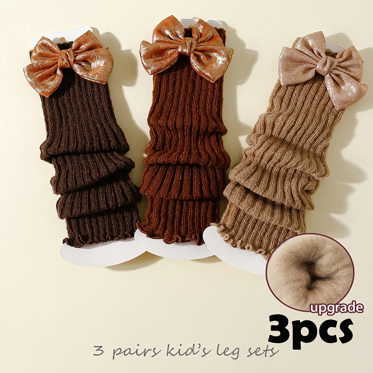 

3 Pairs Of Vertical Striped Spring And Autumn Socks For Girls, Leggings Socks