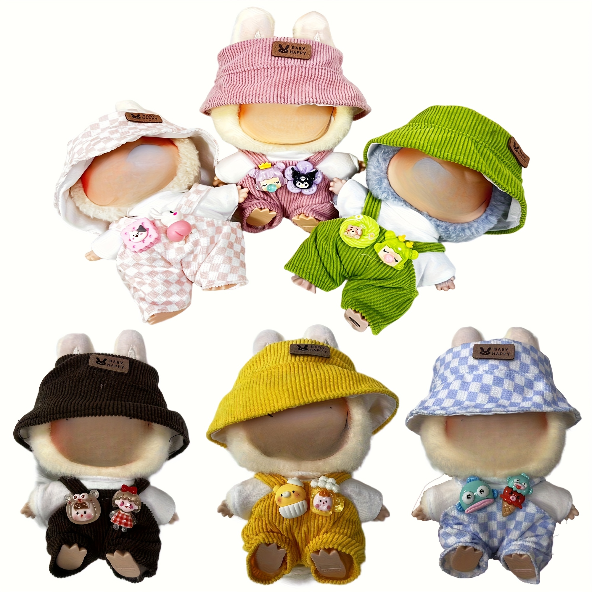 Vêtements De Poupées De 6,69 Pouces Pour Labubu - Miss Lop Ears Bunny Ensemble De Tenues De Poupee Tendance Detachable~p143642663