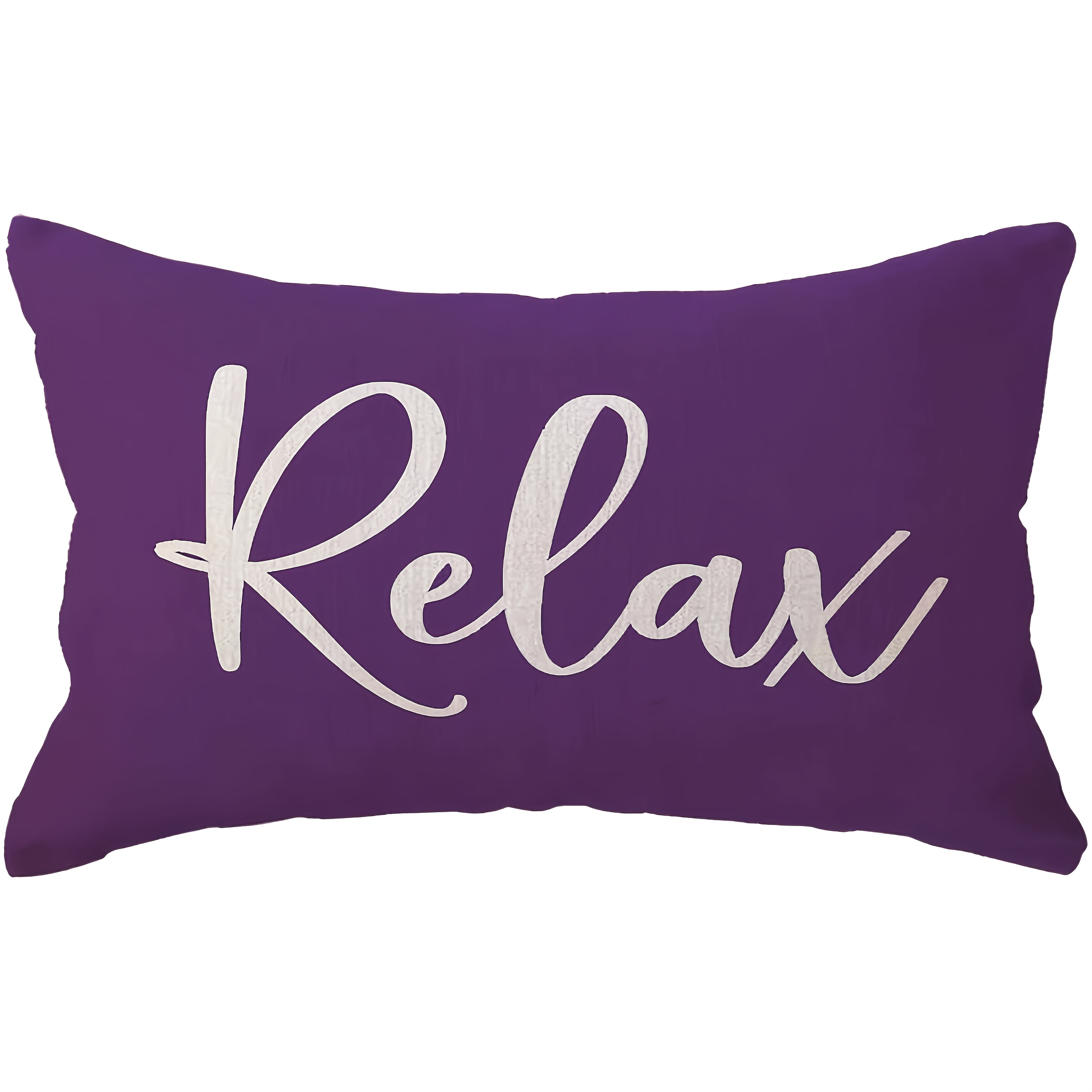 TEMU 1pc Farmhouse Purple Lumbar Throw Pillow Cover - Contemporary Zippered Cushion Cover With Solid Color Plain, Machine-washable Rectangular/waist