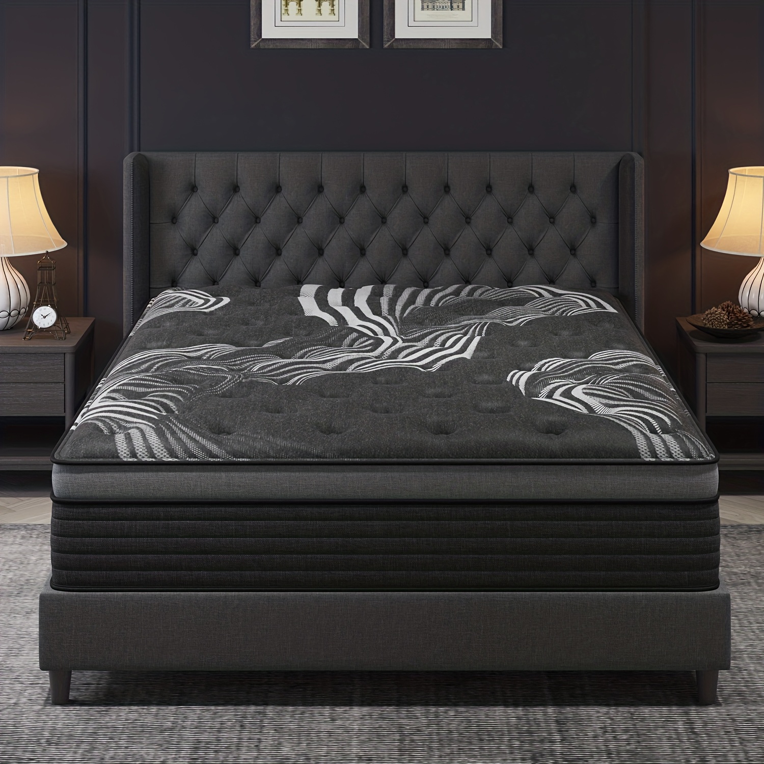 TEMU 25/34cm Queen Double King Single Mattress Medium Firm