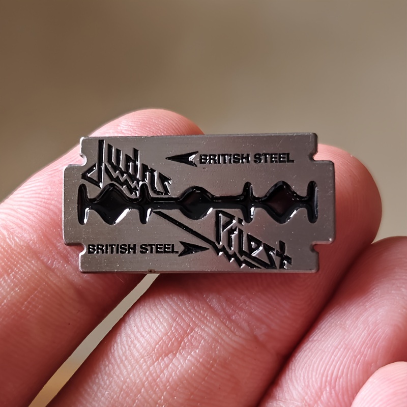 Image of Music Badge Rock Brooch Blade Badge Heavy Metal Band Letter Pin Family Festival Fan Gifts