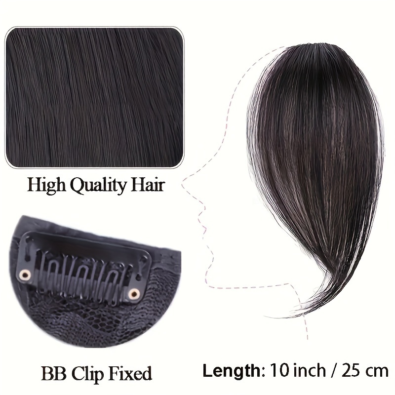 2pcs invisible clip in bangs wig seamless synthetic hair extensions for volume natural look high temperature fiber straight hairpieces for women versatile styling accessories hair wig details 2