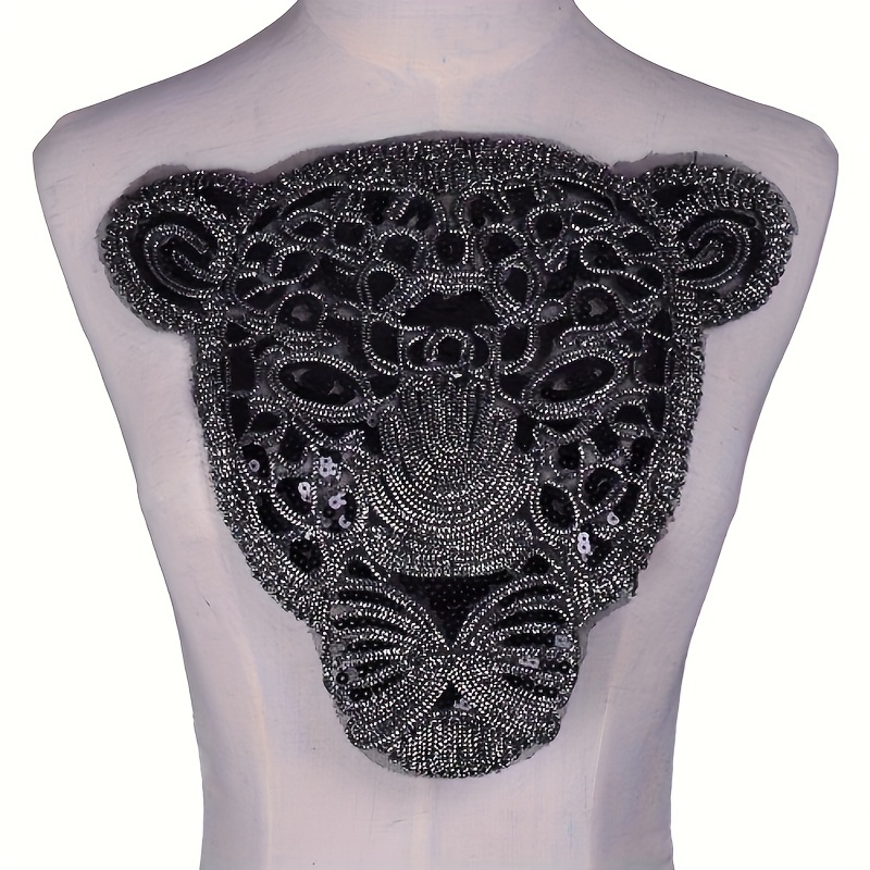 1pc Head Embroidered Patch, Jacket Clothing Decoration