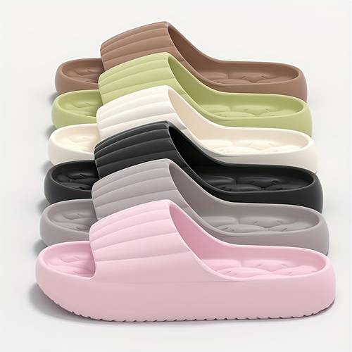 fashionable and eva mens and womens summer slippers non slip casual slippers with ribbed pumpkin texture indoor outdoor use beach and sea unisex slippers elegant womens sandals use in multiple