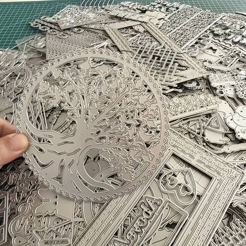 20 30 50 100pcs random metal cutting dies diy scrapbooking greeting card making templates handmade card decoration making tools