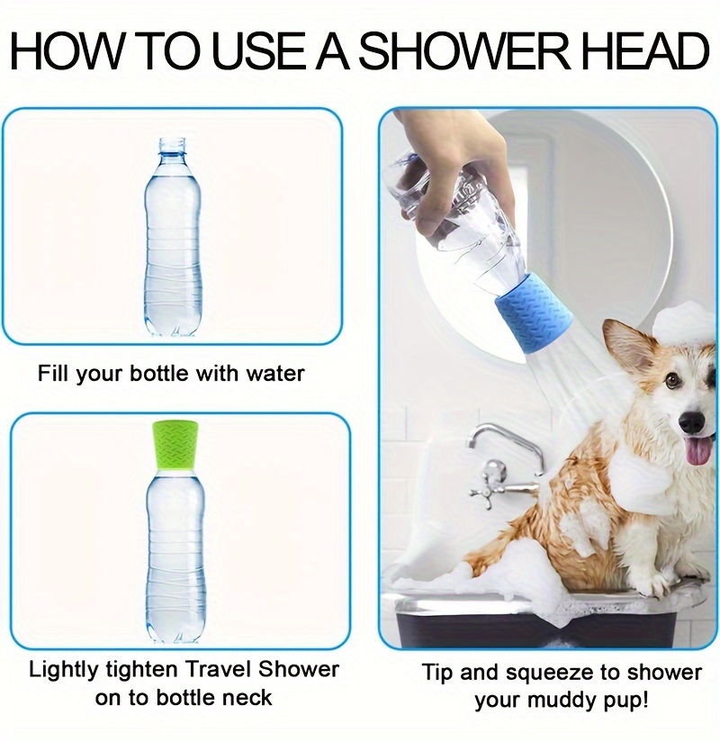 innovative silicone pet shower head portable pet cleaning shower nozzle multifunctional dog bathing and outdoor drinking accessory silicone shower head dog shower spray head silicone pet shower head outdoor pet cleaning supplies Product details 3