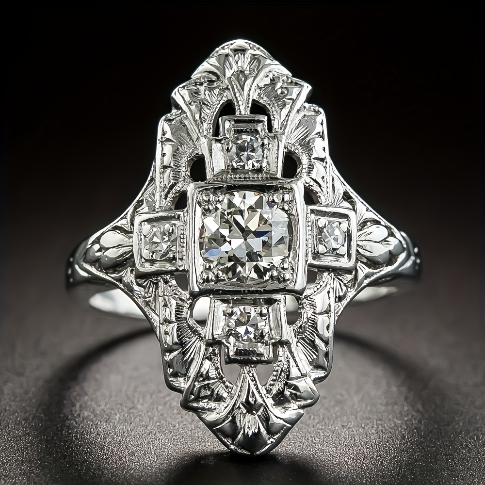 Antique Style Open Ring for Women's Festive Gatherings