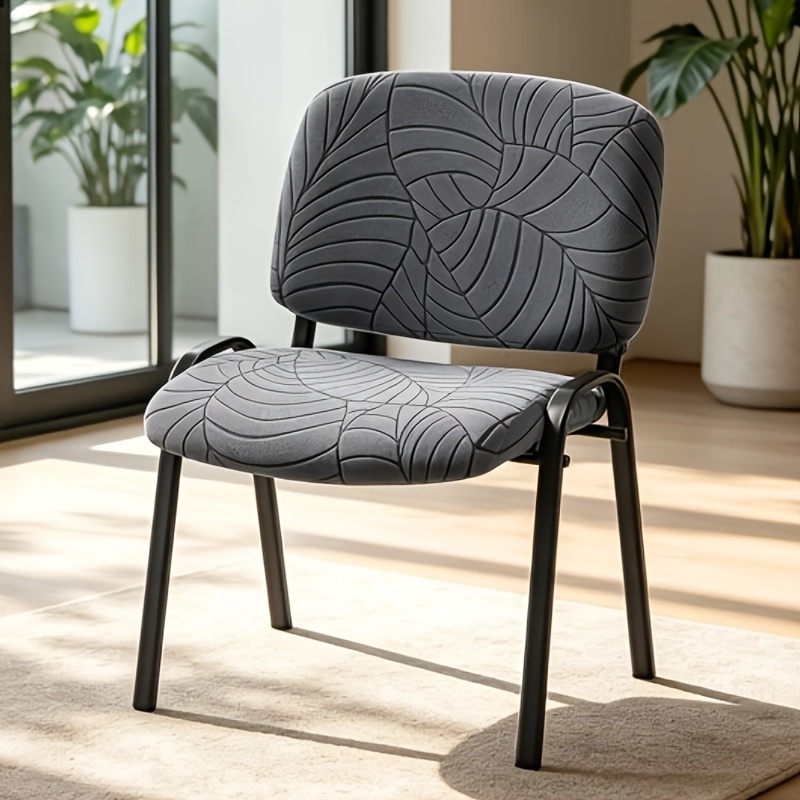TEMU Housses de chaise pliantes jacquard couleur unie, couverture intégrale, housses de chaise séparées amovibles et rotatives, adaptées aux d'étude