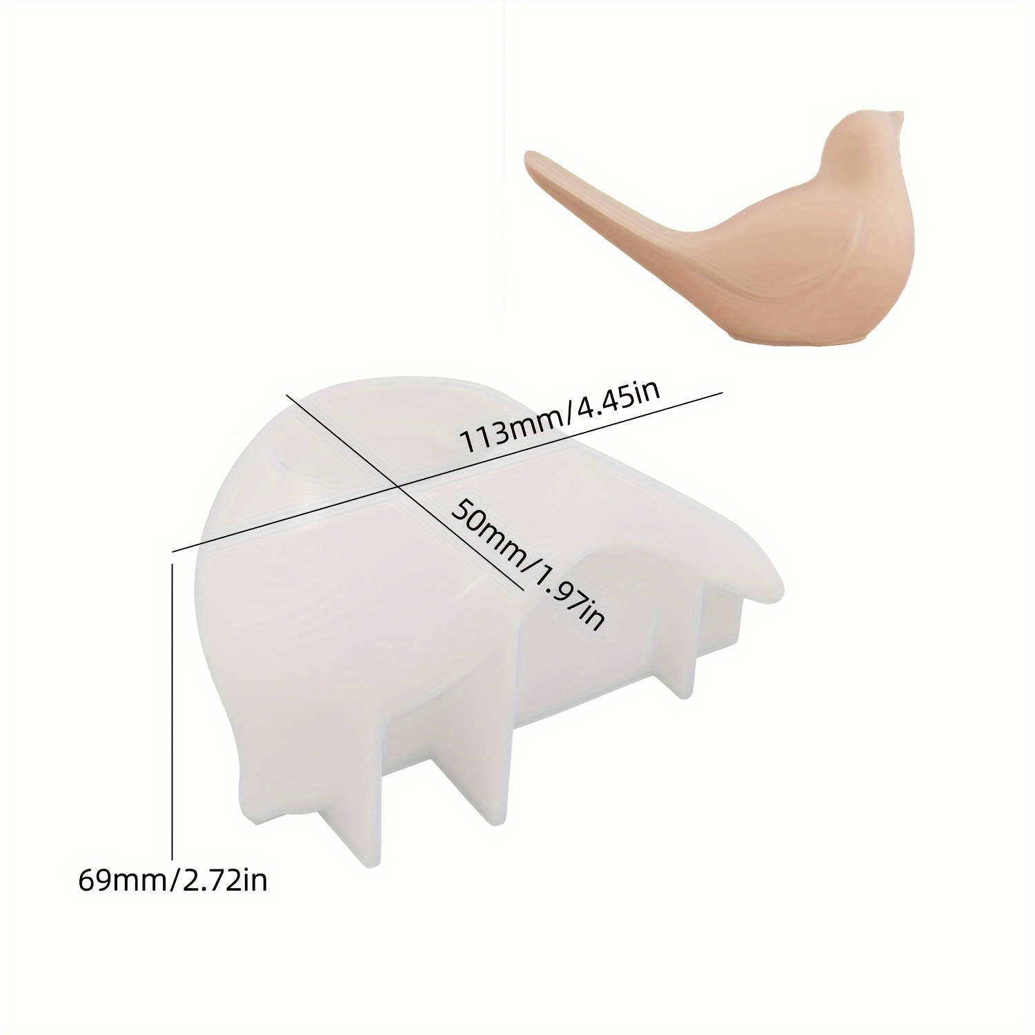 Diy Bird Ornament Silicone Mould - 3d Drip Plaster & Candle Maker, Epoxy Resin Concrete Mold For Home Garden Decoration, Bird Silicone Mold