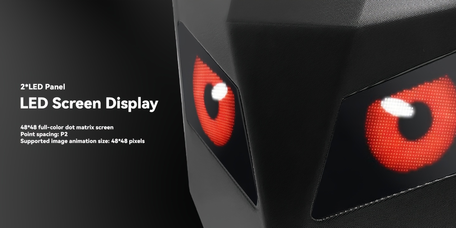 Sac à dos de moto avec LED, 48.26 cm de taille, extensible pour plus d'espace de rangement, contrôlé via une application, avec un design œil de démon, construction rigide, adapté aux motards, affichage, élégant, parfait comme cadeau