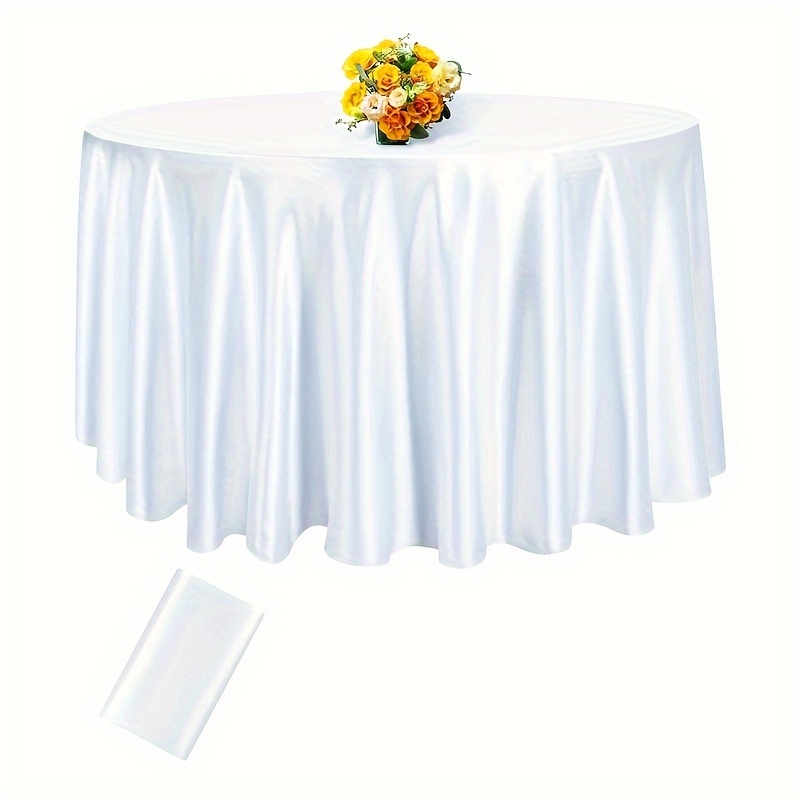 

Elegant Round Tablecloth - High-quality Polyester, Weddings, Birthdays, Showers & Holiday Events, Square, Outdoor Rustic, Shower,