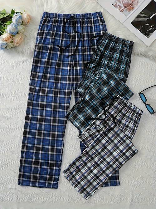 mens 3pcs set of print loungewear and casual