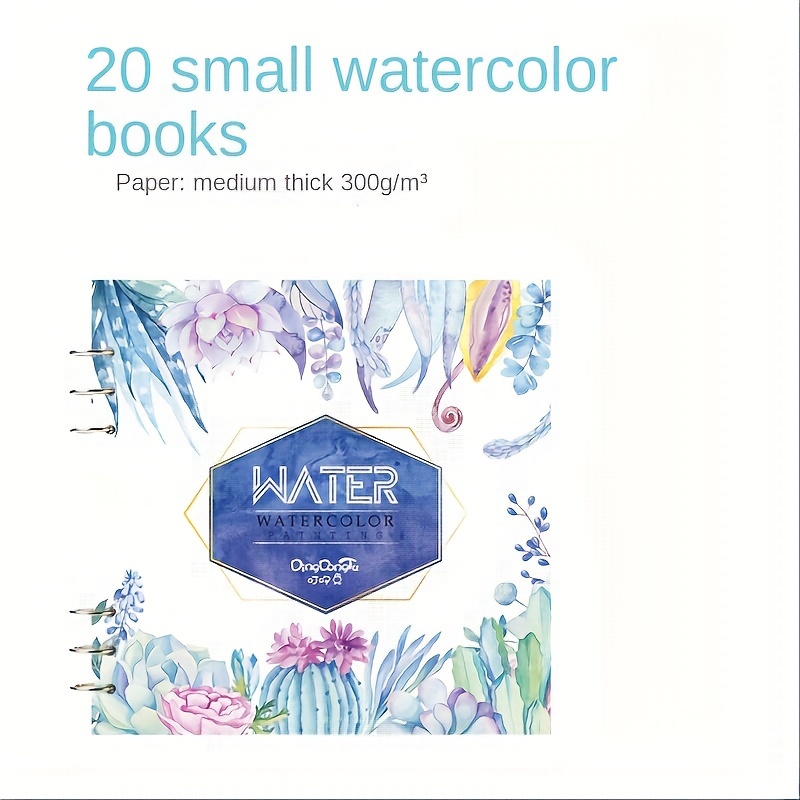 1pc Mini Watercolor Sketchbook Handmade Fabric Cover 300g Medium Thick  Paper Mini Notepad Portable Drawing Book 20 Pages - Arts, Crafts & Sewing -  Temu