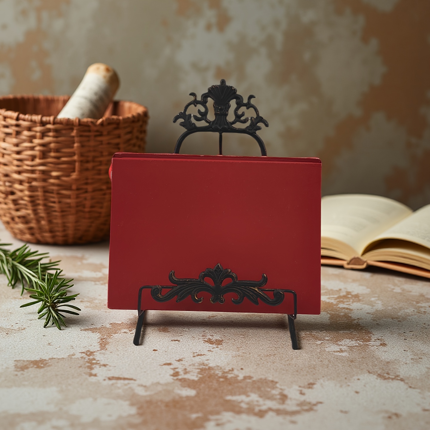 E-shop Tragbarer Faltbarer Stativ Staffelei Display Ständer - Elegantes Metall Staffelei. Plattenregal. Foto Rahmen Buchständer, Geeignet für Home