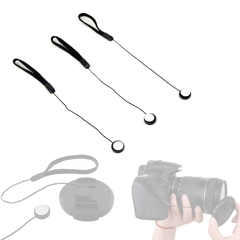 TEMU 3packs/ 5 Packs Lens Cap Leash, Lens Cap Tether, Lenses Caps Keeper With Elastic String, Camera Caps Holder For And Slr Dsrl Mirrorless Lenses