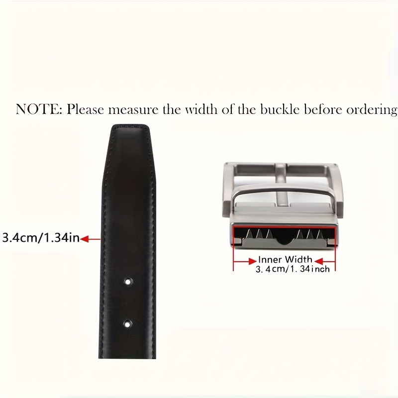 Men's Metal Buckle Belt Double Sided Use