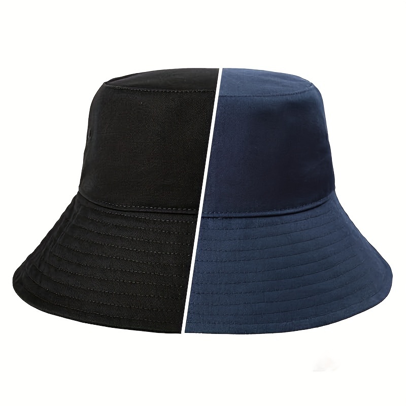 1pc Unisex Trendy Versatile Foldable Bucket Hat Double Sided Sun