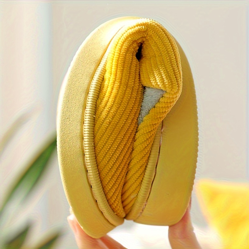 Cozy Striped Slip-On Indoor Slippers - Soft Fabric, PVC Sole, Round Toe Home Shoes in Multiple Colors, Perfect for Autumn/Winter
