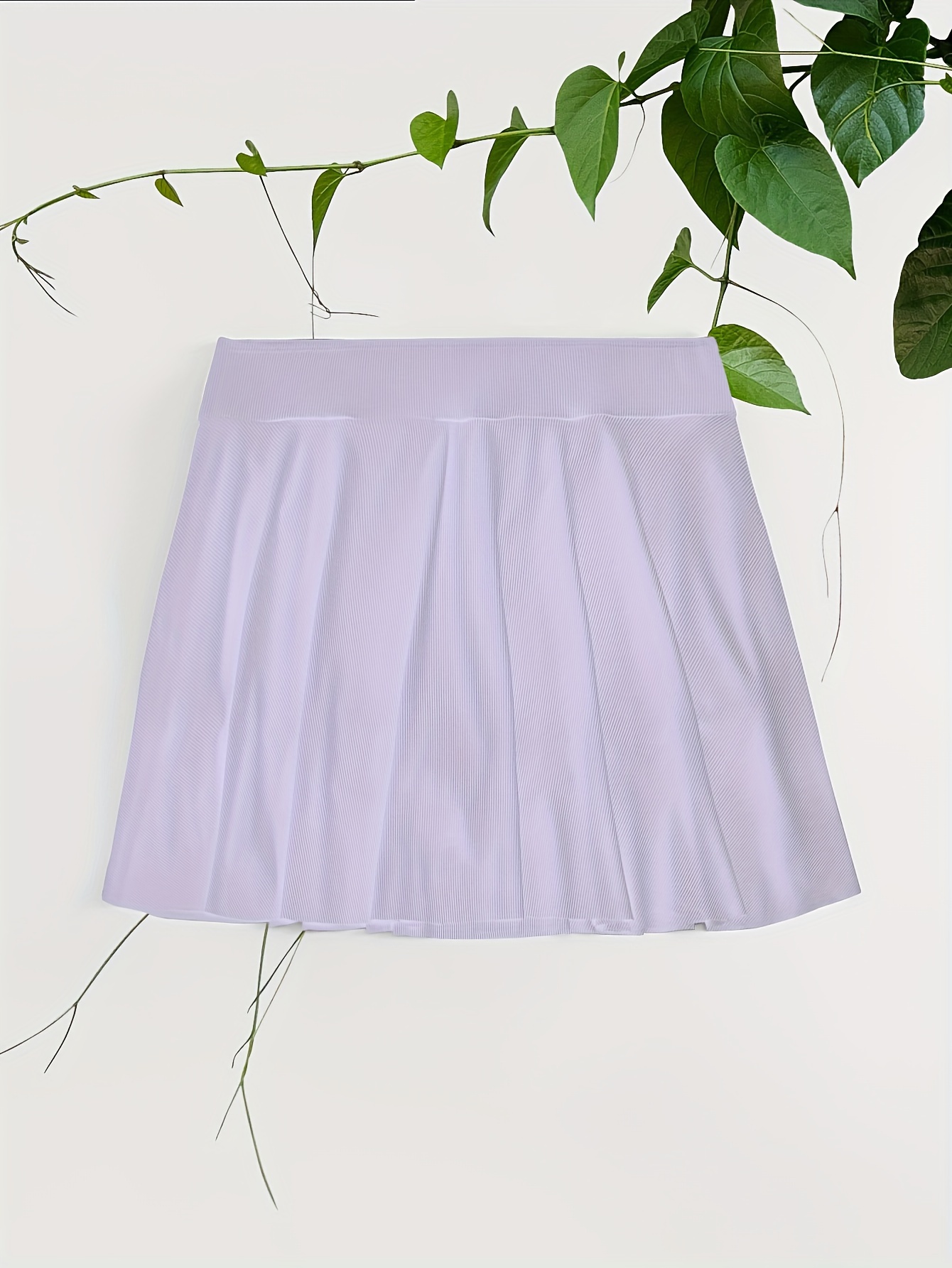 womens elegant swim skort plus size plain high stretch built