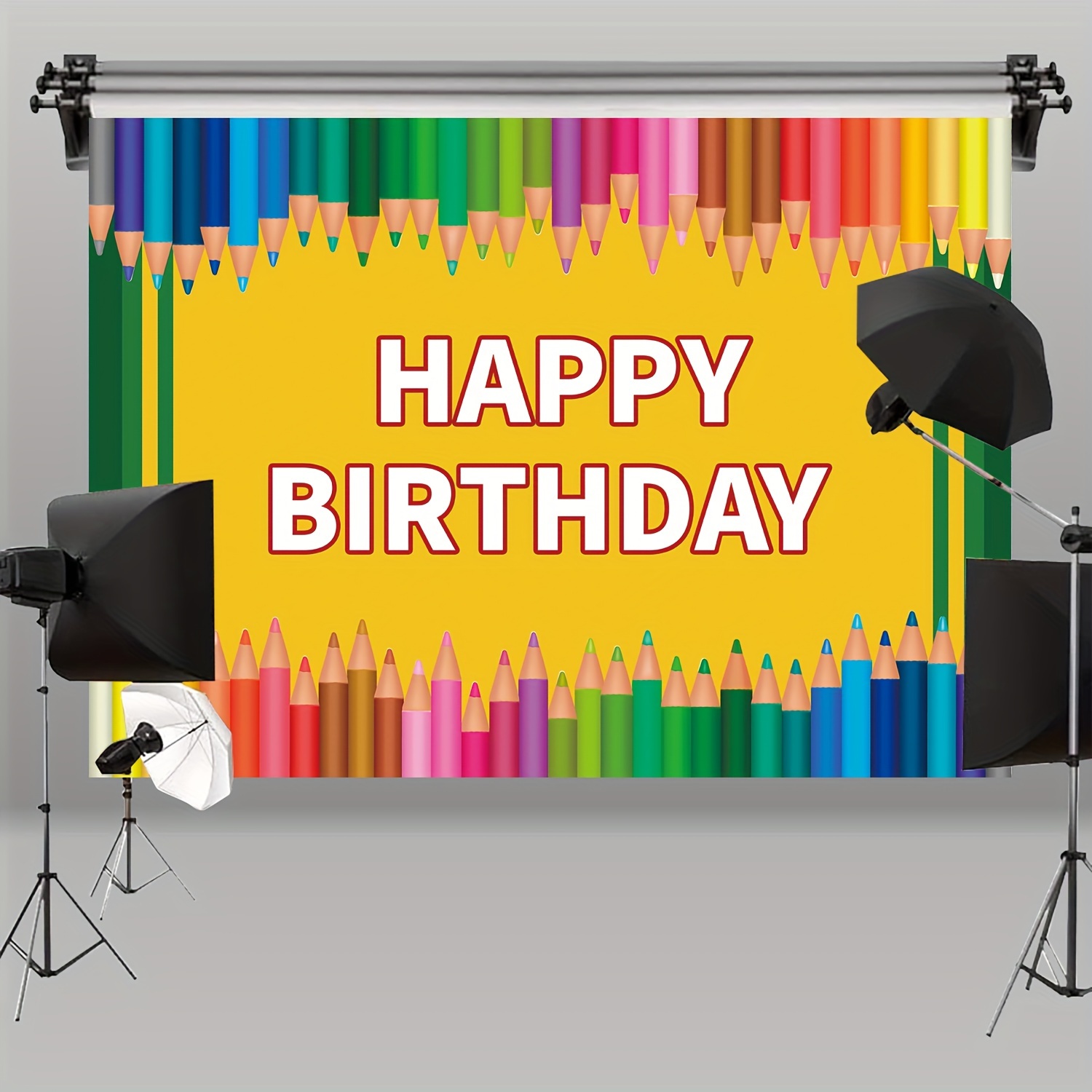 Crayon Birthday Party Backdrop Colorful Crayon Birthday - Temu