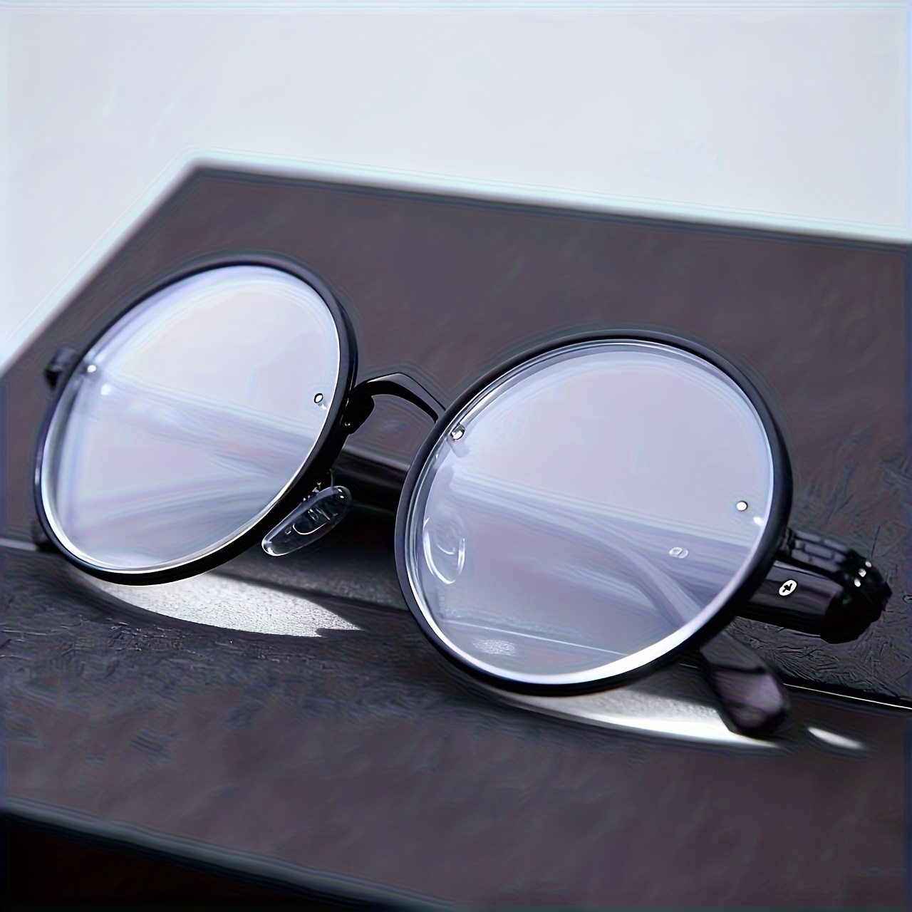 E-shop Japanische Vintage-Modebrille, Unisex Rundgestell Literarische Einfarbige Brille