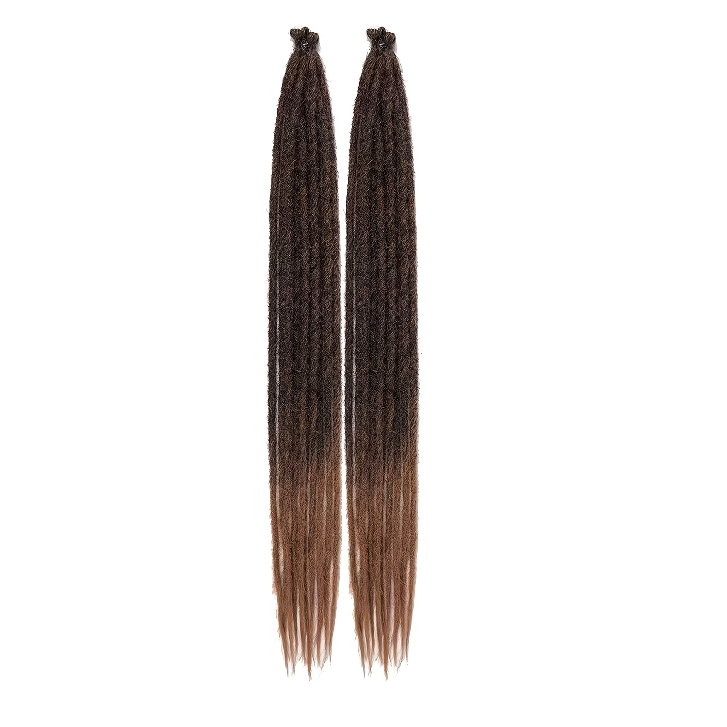 Image of 20 Strands 24 Inch Dreadlock Extensions Synthetic Hippie Single Ended Dreads Ombre Blonde 0.6 Cm Width Loc Extensions Reggae Style Crochet Hair For Women