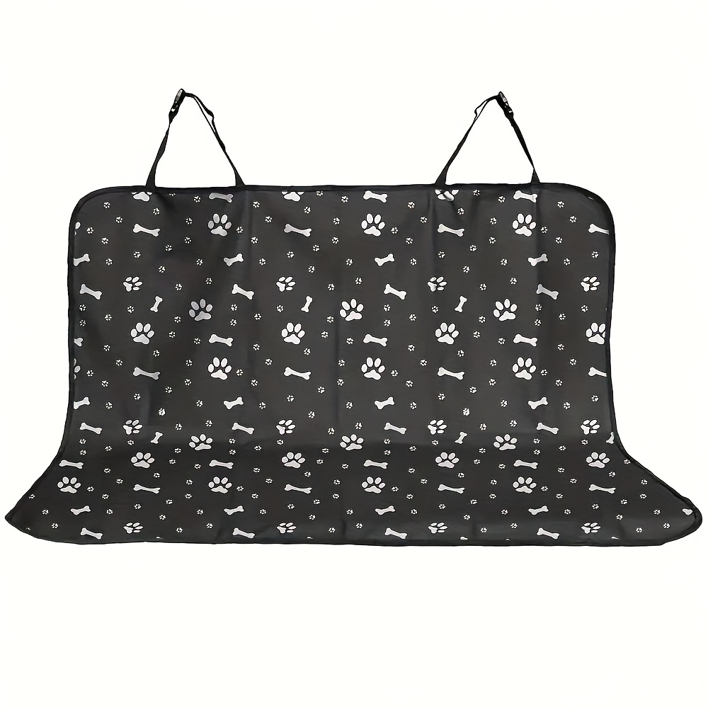 1pc Polyester Anti-scratch Anti-slip Pattern Pet Dog Car Seat Cover Protector Foldable Heavy-duty Pet Dog Car Cover