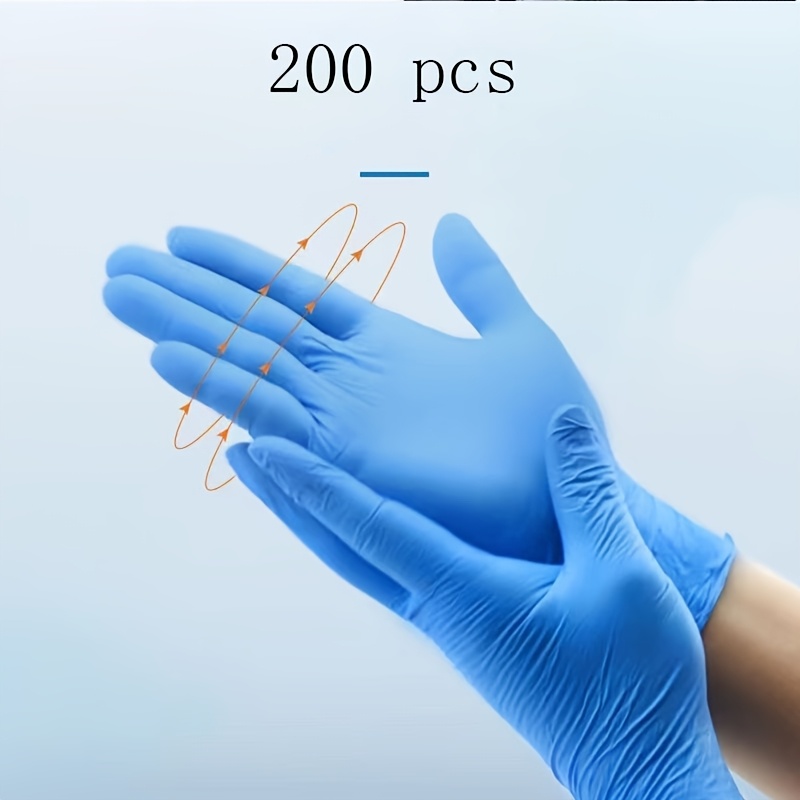 

200 Disposable Gloves Nitrile Rubber, Food Grade Beauty, Kitchen Cooking, Dishwashing, Waterproof, Massage, Oil Resistant, And Clean