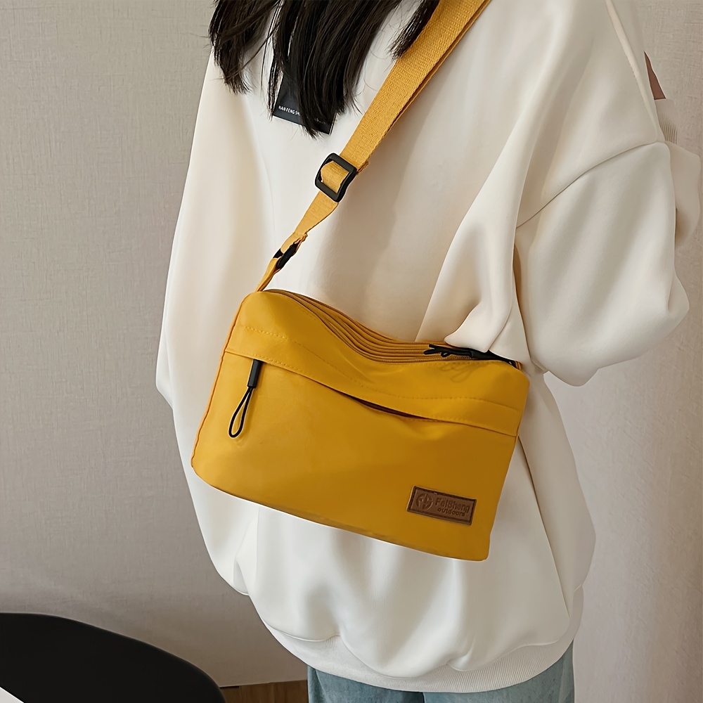 Minimalist Daily Commute Crossbody Purse With Multi Zipper Pockets_voghion.com