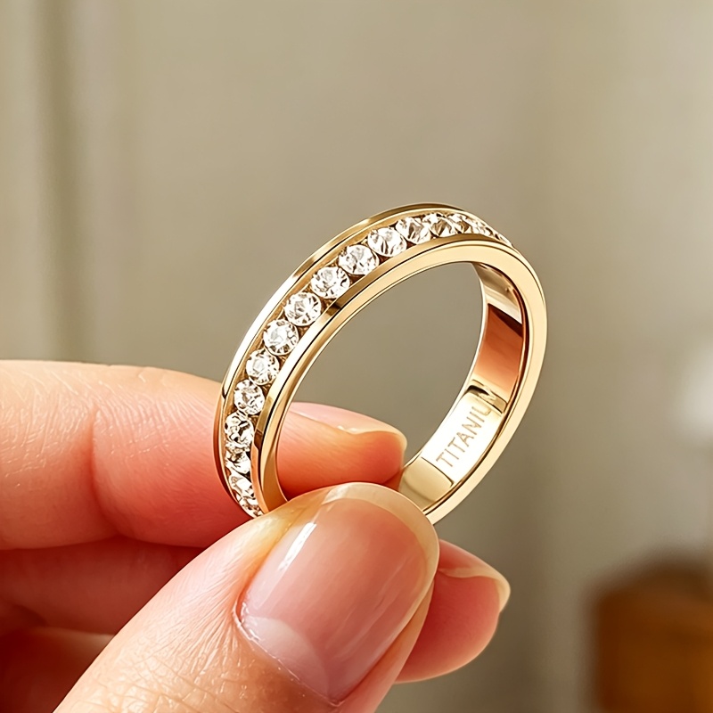 Ladies' 18K Plated Fashionable Wide Band Ring