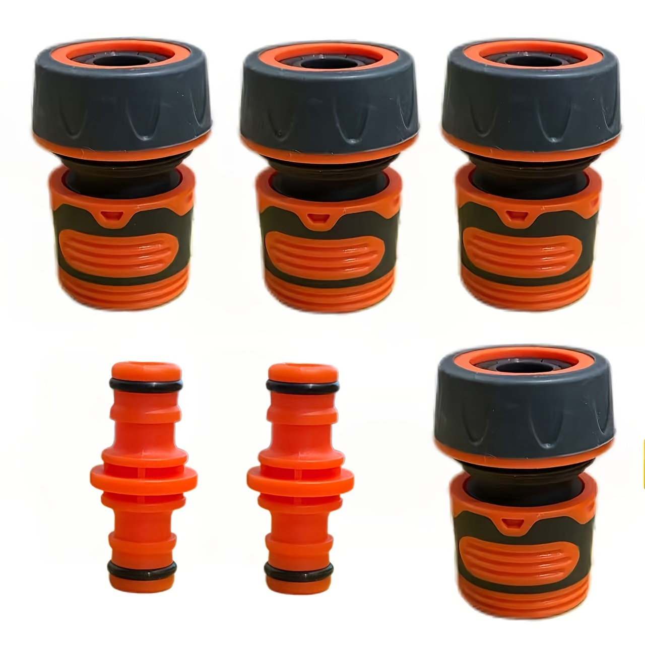 Image of Total 6pcs Including Hose Coupler Set, 4pcs Of 3/4 Inch Hose Connectors 19 Mm With 2 Couplers, Hose Coupler For Hose Extension, Hose Connection For
