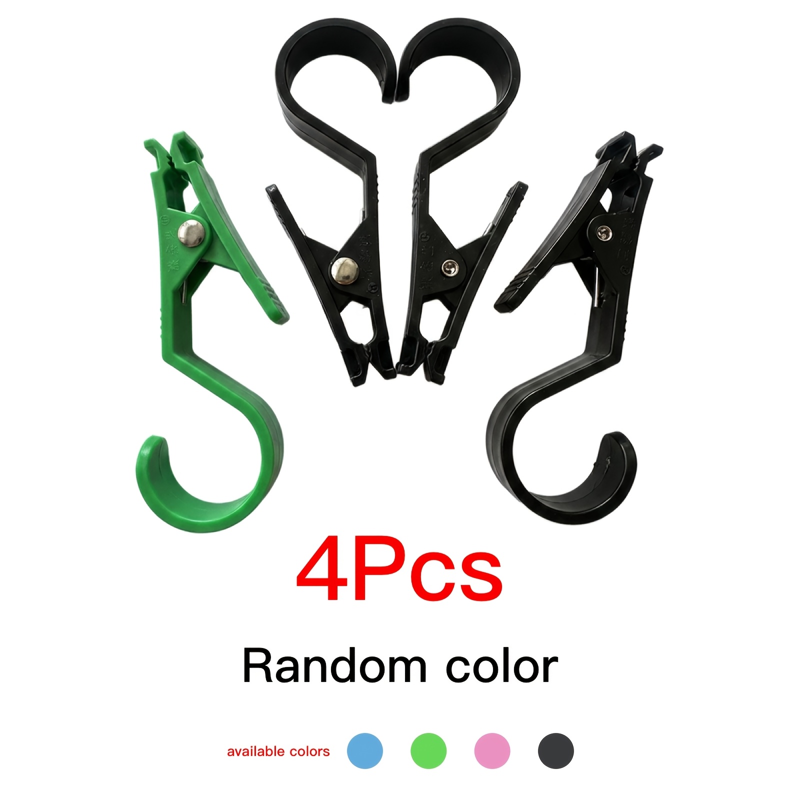 TEMU 16/12/8/4-pack, Durable Pvc Lightweight Hooks, Suitable For Camping And Travel, Multi-functional Outdoor Tent Clips, Can Hang Gear, Towels, And