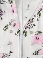 floral print button front skirt set elegant lapel collar long sleeve high waist patched pocket skirt outfits womens clothing