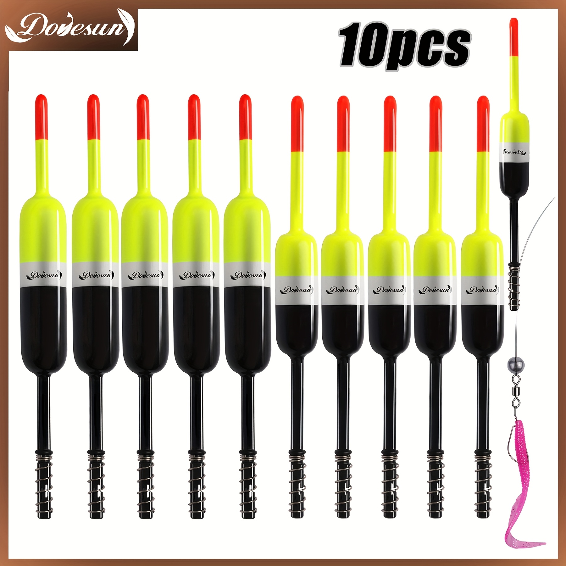 10 Pcs Peg Floats Catfish Fishing Bobbers Foam Rig Float Crappie Trout