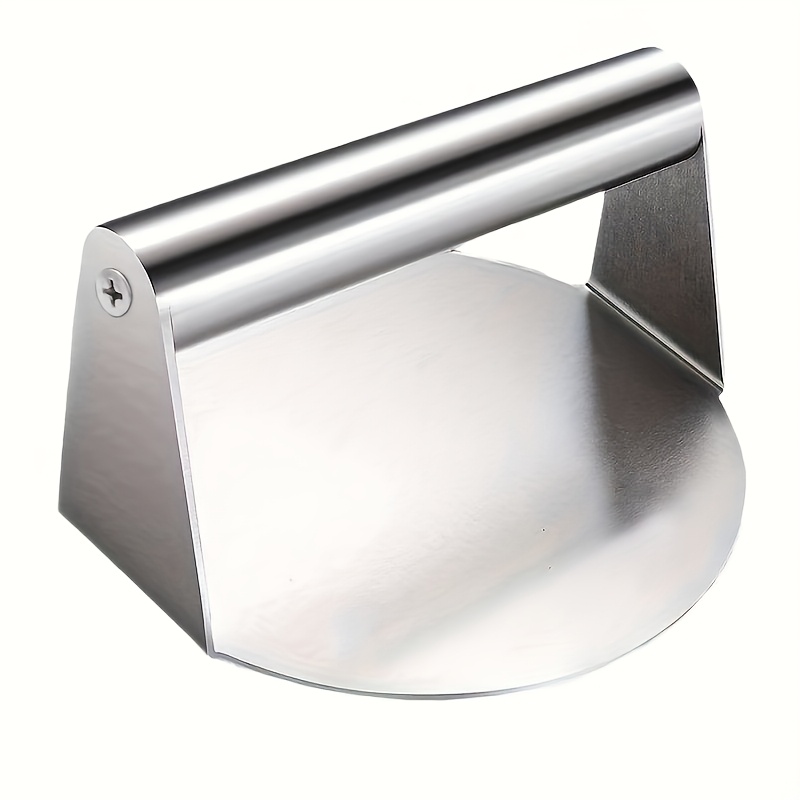 TEMU 1pc Stainless Steel Burger Press, Patty Maker, Ideal For Bbq And Grilling - Perfect For Beef, Cheese, And , Use, Ensures Patty Compression | For