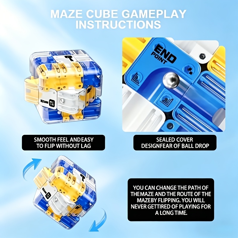 2pcs 3D Maze Puzzle with Stand