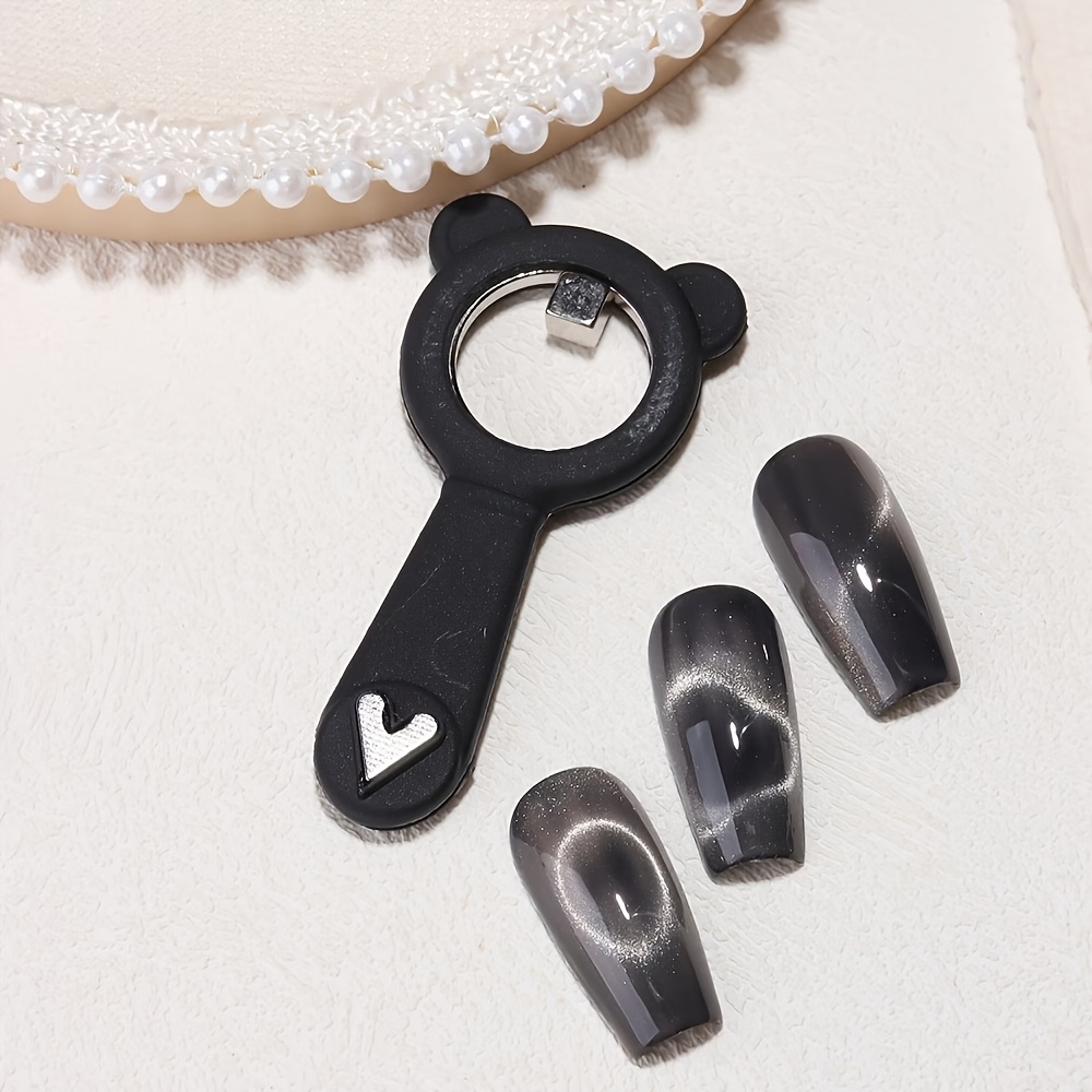 Cartoon Bear Ring Cat Eye Magnet Tool