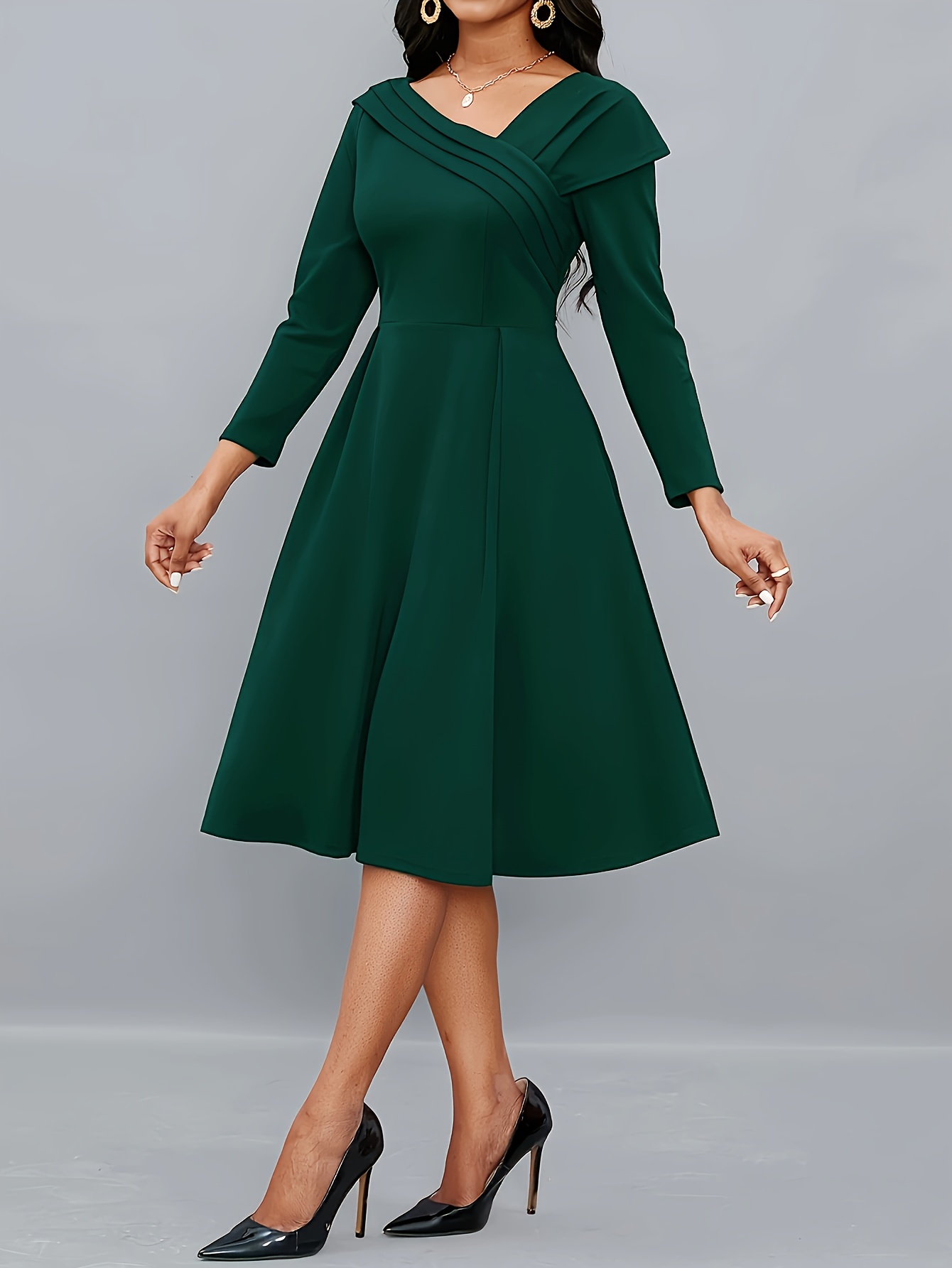 formal dress for women christmas party Parina Powder Blue Strappy Volume-Hem Midi Dress – Club L London