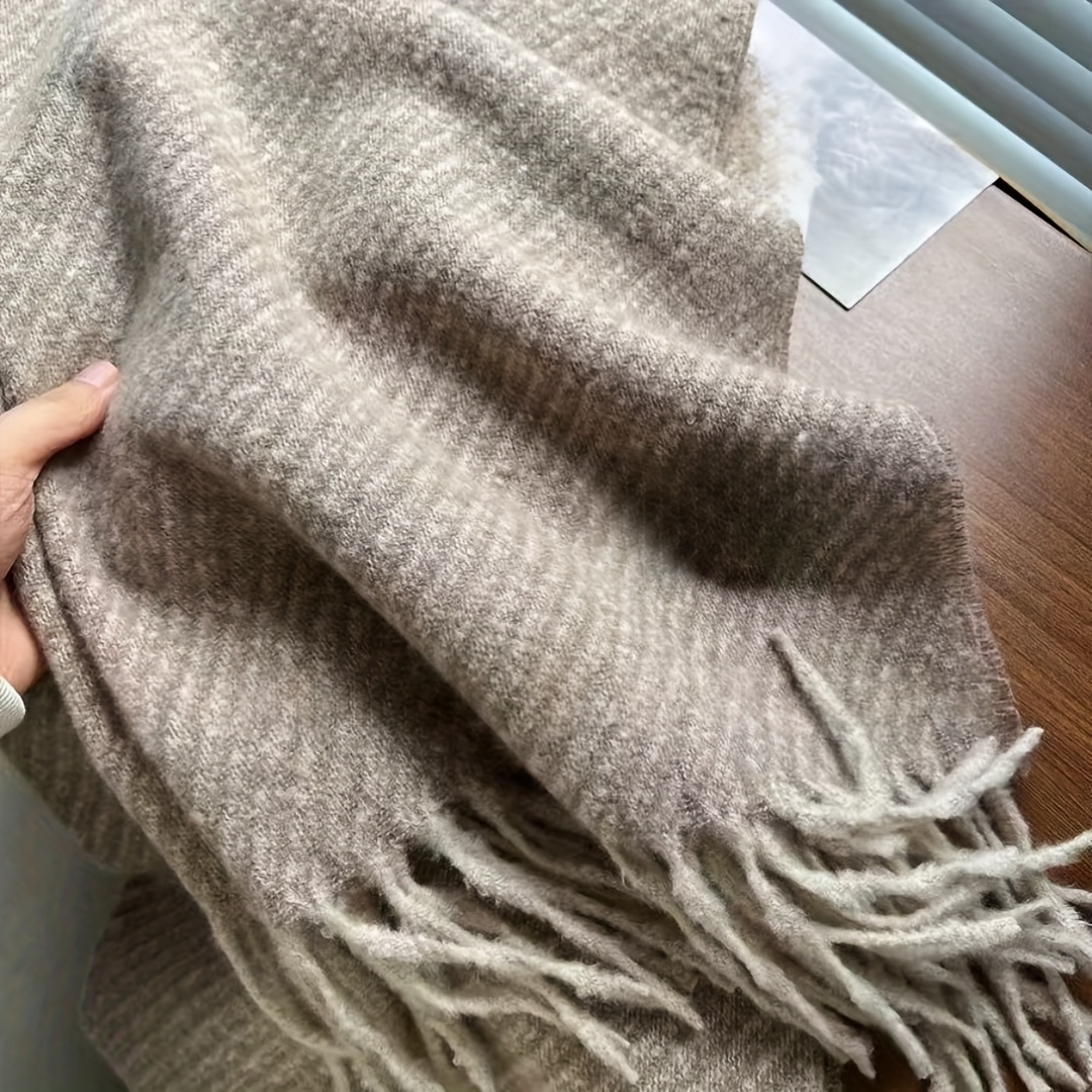 Melard Women's Scarf Korean Style Versatile Vintage Aesthetic Thickened -inspired High-end Shawl Neck Warmer