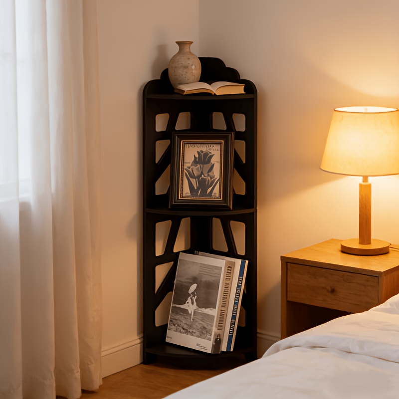 TEMU Étagère de bureau moderne de L avec tiroirs coulissants lisses - Étagère compacte encombrante pour bureau, bureau d'étude, chambre | Plateau de
