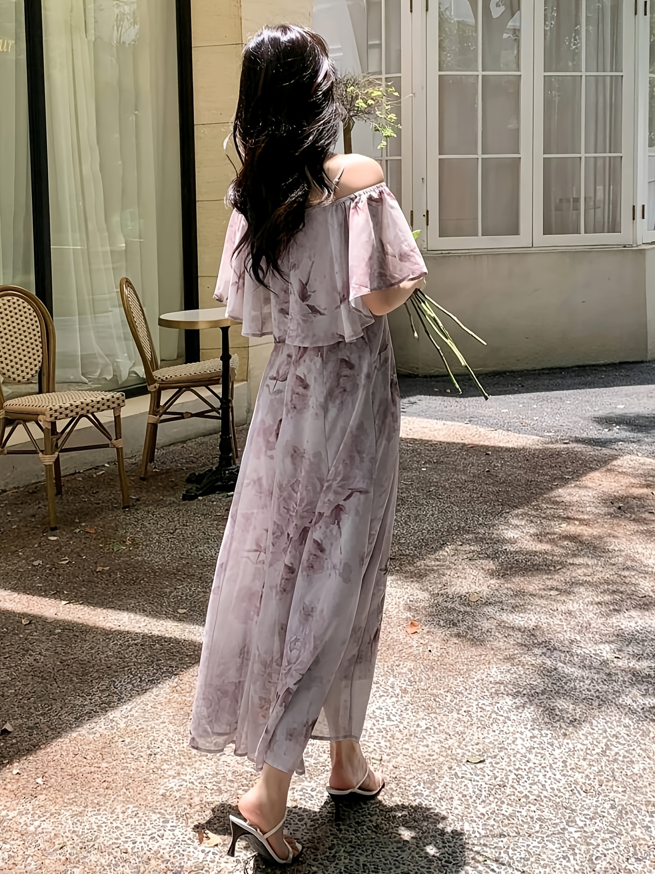 sachin and babi light blue dress Gathered A-Line Glitter Chiffon Maxi Skirt main image 0