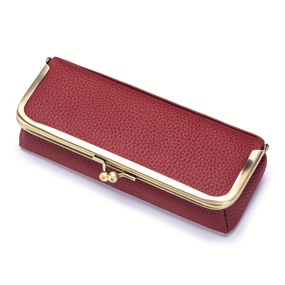 Genuine Leather Clip Sunglasses Storage Holder Bag