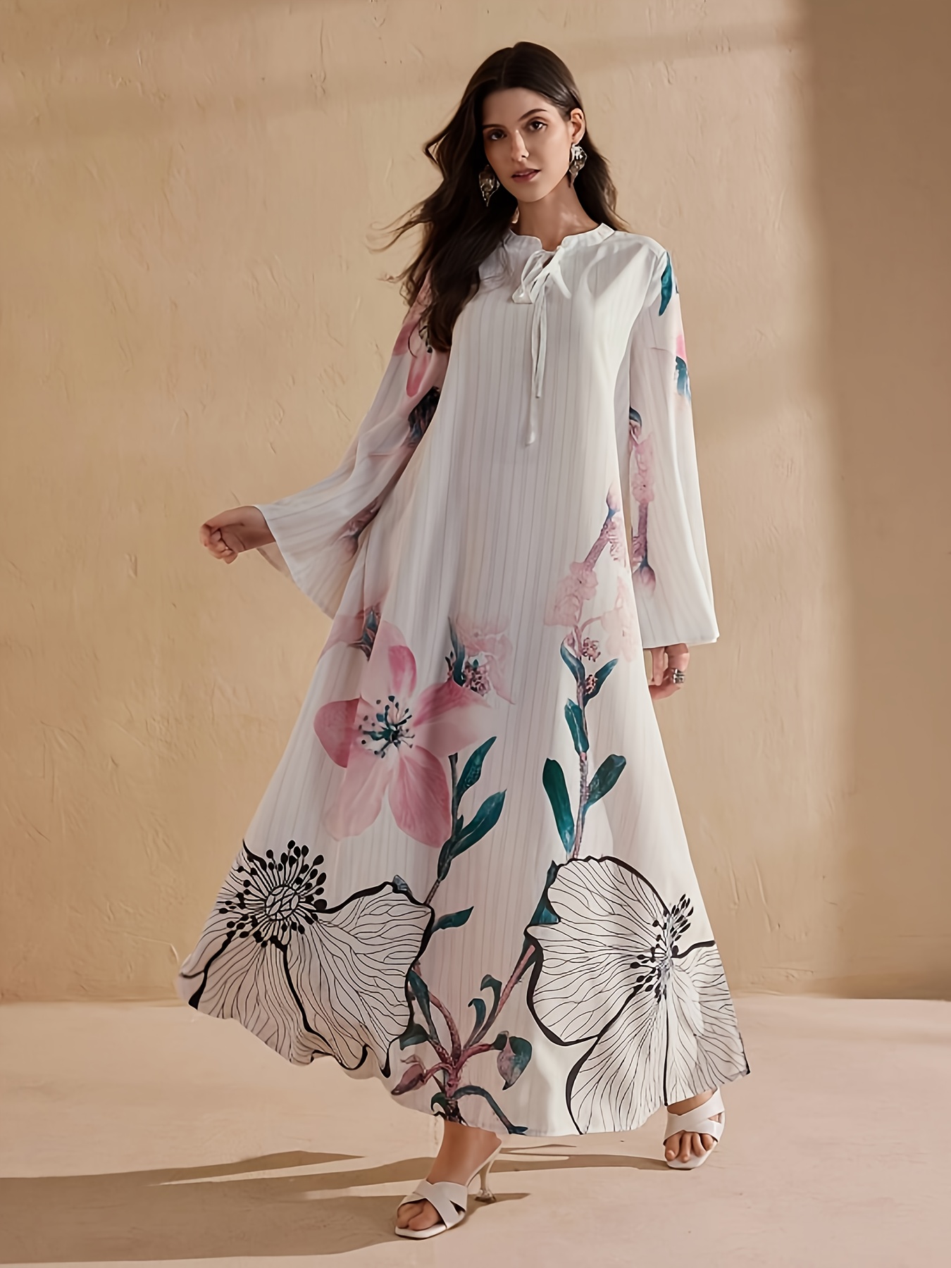 womens floral maxi dress elegant flowy party wedding guest Temu