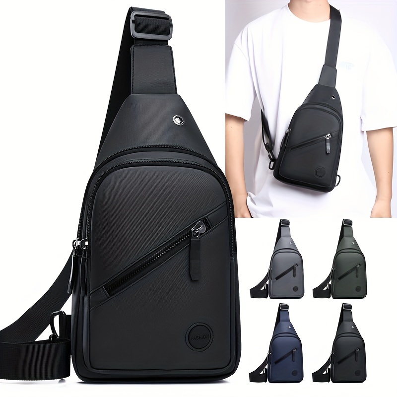 

Stylish Men's Chest Bag Multifunctional Student Crossbody Bag Daily Commuting Trendy Shoulder Bag Outdoor Sports Bag Riding Small Backpack