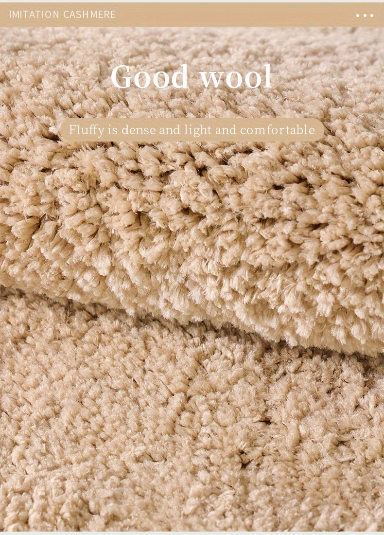 solid color short plush beige gray   brown bathroom mat 1pc   brand high quality thick ultra soft bathtub carpet plush absorbent non slip bathroom mat fade resistant comfortable carpet Product details 1
